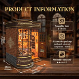 Book Nook Kit for Adults, Booknook DIY Miniature House Kit, 3D Wooden Puzzles for Adults, Wood Gifts for Book Lovers Women Friends - Magic Wand Shop