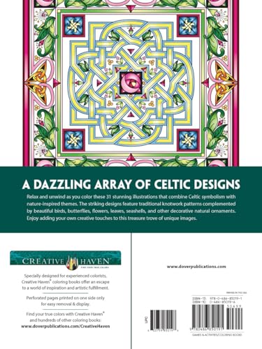 Creative Haven Celtic Nature Designs Coloring Book (Adult Coloring Books: World & Travel) Dover Publications