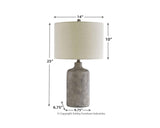 Signature Design by Ashley Linus Modern 25" Ceramic Table Lamp, Natural Stone Finish Signature Design by Ashley