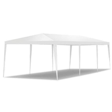 Goplus Outdoor 10' X 30' Canopy Party Wedding Tent Heavy Duty Gazebo Pavilion Cater Events 5 Removable Window Side Walls (White) Goplus