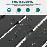 YITAHOME 39" Weatherproof Outdoor Bar Table - Sturdy Black Patio Table for Garden, Balcony, Poolside YITAHOME