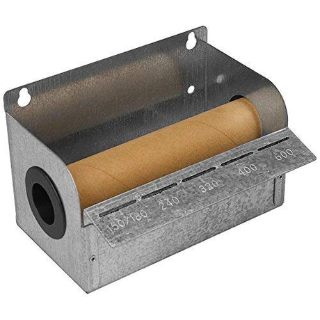 Peachtree Woodworking Supply Steel Dispenser with Multi-Roll Assorted Abrasive Rolls for Wood Turners, Wood, Metal Workers, Automotive Body Work in Assorted Grits 150, 240, 320, 400 and 600 Grit Rolls Peachtree Woodworking Supply