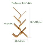 Modern 6-Tier Bamboo Tree Bookshelf - Stylish Curved Rack Organizer for Home and Office briteman