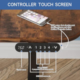 bilbil L-Shaped Electric Standing Desk with Power Strip & Privacy Screen(Gray), 59 Inch Workstation, Large Mouse Pad & 4-Preset Memory Buttons, Quiet Adjustable Desk for Dual Monitors(Rustic Brown) bilbil