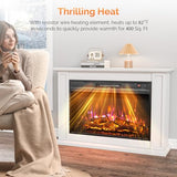 ROVSUN 26" Electric Fireplace Inserts with APP & Remote Control, 1400W Recessed Stove Heater with 8H Timer, 6 Flame Colors, 5 Brightness for Indoor Use, ETL ROVSUN
