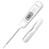 Telead Digital Water Thermometer for Liquid – Instant Read with Retractable Probe, Waterproof Probe for Cooking, Meat, BBQ, Milk & Candles, Safe & Hygienic Design, Long Stainless Steel Probe (White) Telead