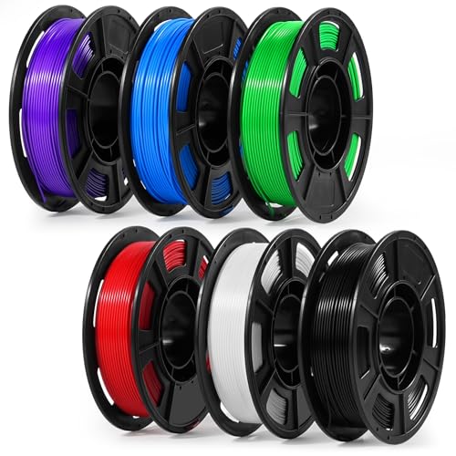 Dynta 3D Printer Filament 250g 53mm Spool - 1.75mm High Precision Regular PLA Compatible with FLASHFORGE, Bambu Lab A1, Creality Ender-3 V3, Black, White, Red, Green, Blue, Purple for Beginners Dynta