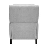 Lexicon Banks Fabric Upholstered Push Back Recliner in Gray Color Lexicon