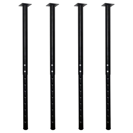 QLLY Adjustable Metal Table Leg, 24-40 inch, 60-100cm, Home Office DIY Desk Leg, Furniture Leg Set (4, Black) QLLY