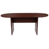 Flash Furniture Jones 6 Foot (72 inch) Oval Conference Table in Mahogany Flash Furniture