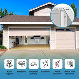 FCSOTSPS Garage Door Seal Top and Sides, 36Feet Universal White Garage Door Weather Stripping Replacement, Adhesive Backed Rubber Garage Door Trim Seal Strip FCSOTSPS