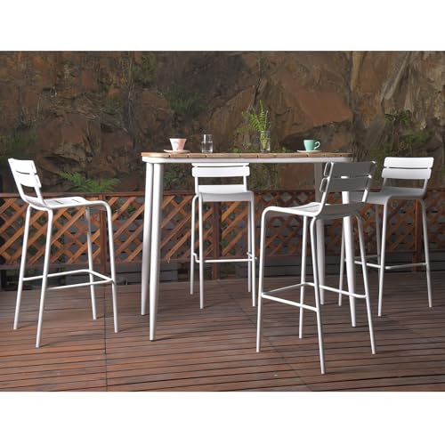 41.3inch Height Modern Patio Table for 4-6 People Industrial High Pub Table for Outdoor& Indoor Breakfast Dinner Table in Kitchen Dining Room