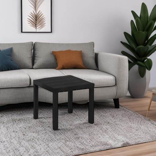 Furinno Classic Homey Square Parsons Side End Table, 1-Pack, Black Furinno