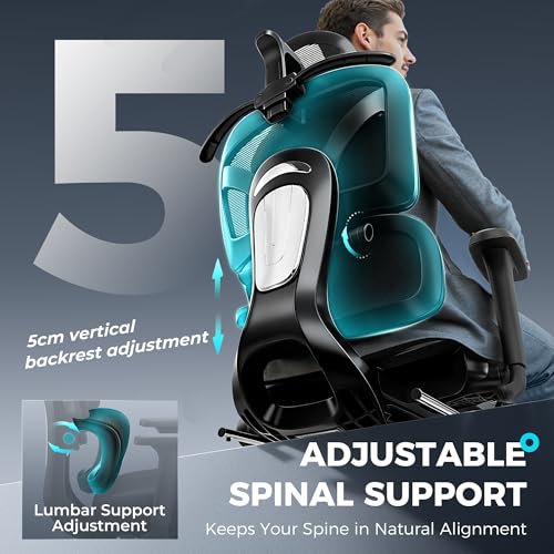 TECHREST Ergonomic Office Chair with Footrest, Big and Tall Home Desk Chair, High Back Rolling Computer Chair with 3D Arms and Lumbar Support, Comfortable Gaming Chair, Swivel Mesh Chairs, Black TECHREST