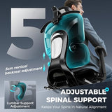 TECHREST Ergonomic Office Chair with Footrest, Big and Tall Home Desk Chair, High Back Rolling Computer Chair with 3D Arms and Lumbar Support, Comfortable Gaming Chair, Swivel Mesh Chairs, Black TECHREST