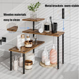Dazioter Countertop Organizer Organization 3 Tier Kitchen Corner Shelves Adjustable Spice Storage Rack for Bathroom Coffee Area Over Sink (Black) Dazioter
