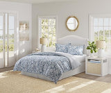 Nautica - Full/Queen Comforter Set, Cotton Reversible Bedding Set with Matching Shams (Tortola Blue, Full/Queen) Nautica