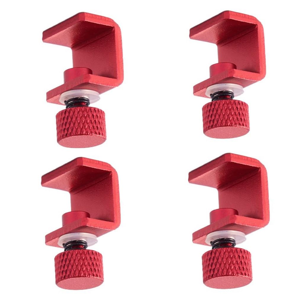 4Pcs Ender 3 Glass Bed Clips Red, 3D Printer Build Plate Clips Adjustable 3D Printer Bed Clips Use for Ender 3S/Ender 3 V2/Ender 3 Pro/Ender 3 Max Neo,Ender 5, CR-10 3D Printer Heated Bed, TIEXYE