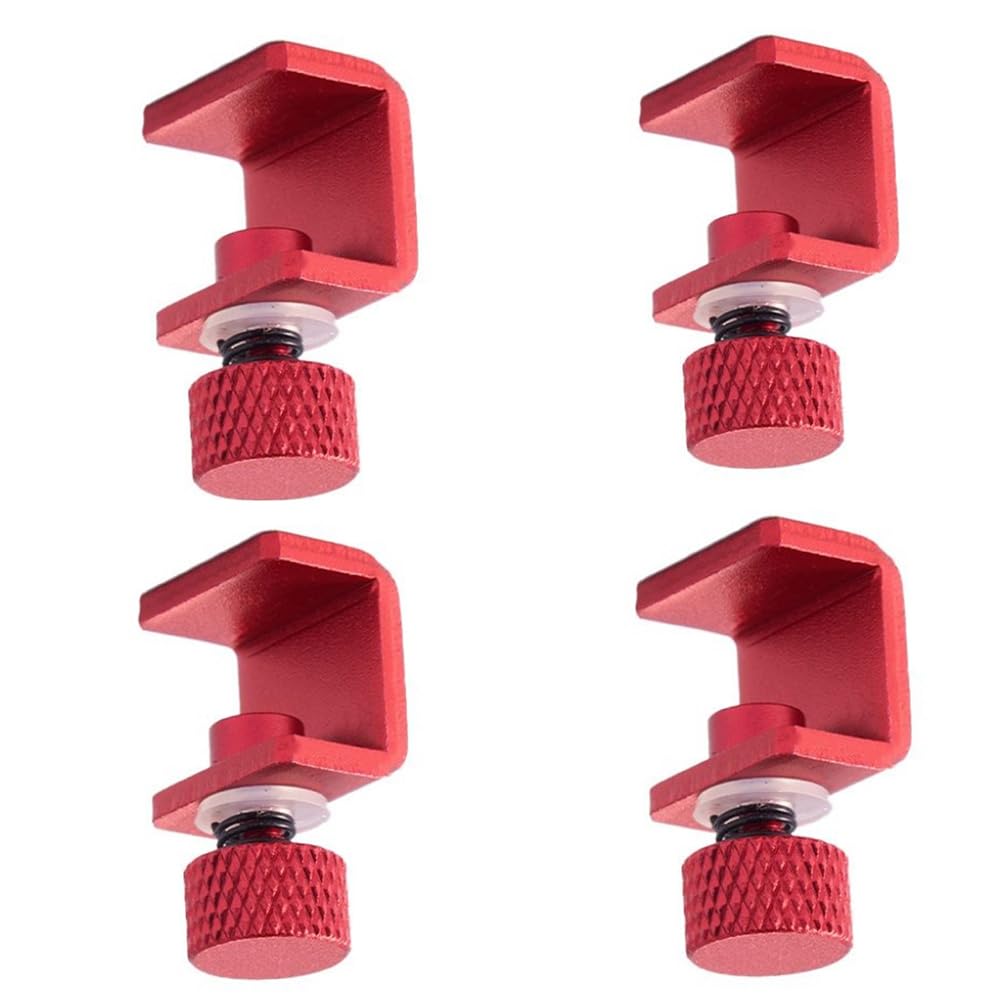 4Pcs Ender 3 Glass Bed Clips Red, 3D Printer Build Plate Clips Adjustable 3D Printer Bed Clips Use for Ender 3S/Ender 3 V2/Ender 3 Pro/Ender 3 Max Neo,Ender 5, CR-10 3D Printer Heated Bed, - WoodArtSupply