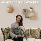 Charlotte Home Furnishings Throw Pillow Covers 16x16 in Single Stem Decorative Couch Pillow Cover Boho Decor European Tapestry Cushion Cases Living Room Cozy Home Decor Jacquard Woven Soft Cotton C Charlotte Home Furnishings Inc
