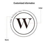 Personalized Coasters, Custom Engraved Wood Coasters for Drinks, Monogram Coasters with Holder, Wedding Gifts, Parents Gifts (W, Set of 4) MOJIA