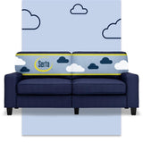 Pemberly Row 73" Track Arm Sofa with Removable Covers Navy Blue Pemberly Row