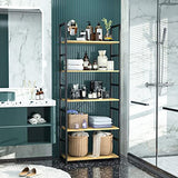 NUMENN 5-Tier Modern Bookshelf - Stylish Storage Organizer for Home & Office in Natural Finish NUMENN