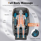 Culanta Massage Chair Full Body, Zero Gravity SL-Track Shiatsu Massage Recliner Chair with Body Scan, Airbags, Foot Rollers, Deep Yoga Stretch, Heating (U1-Black) Culanta