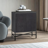 Henn&Hart Brighton Accent Cabinet, 28" Wide, Dark Gray Henn&Hart