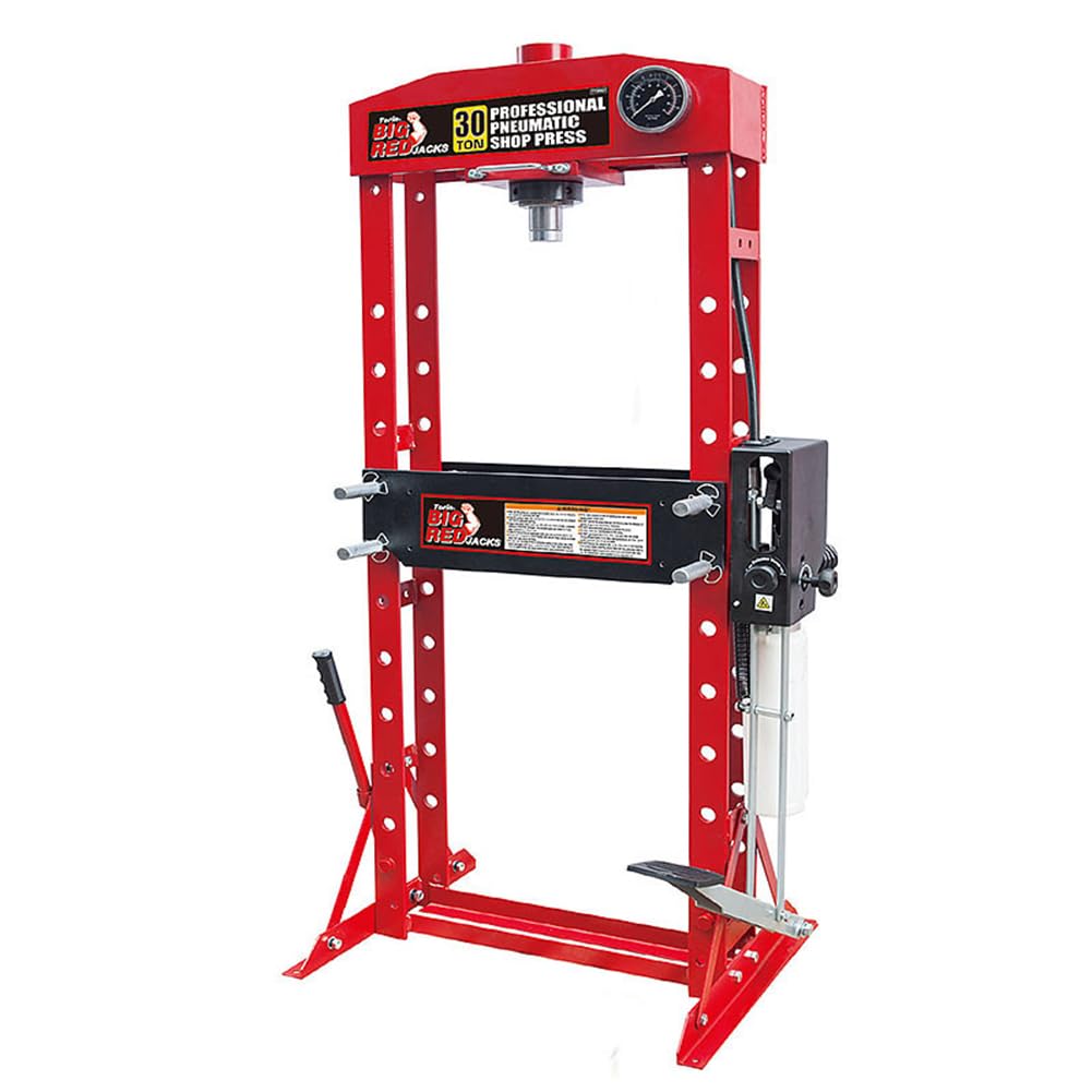 HPDMC 30 Ton H-Frame Hydraulic Shop Press with Floor Press Plates for Garage Shop HPDMC
