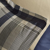 Intelligent Design Robbie 7-Piece Twin XL Comforter Set – Lightweight All-Season Plaid Bedding, Navy/Tan, Cozy Bed-in-a-Bag with Matching Shams & Decorative Pillow, Modern Casual Style Intelligent Design