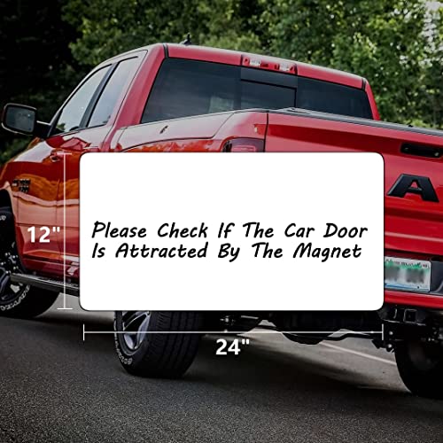 ANOER - 2 Pack Blank Car Door Magnet Sticker, Rounded Corners Magnetic Vehicle Sign, Perfect Magnet for Car to DIY Advertise Business and Cover Company Logo, Personalized Magnet Decal (24x12 inch) ANOER