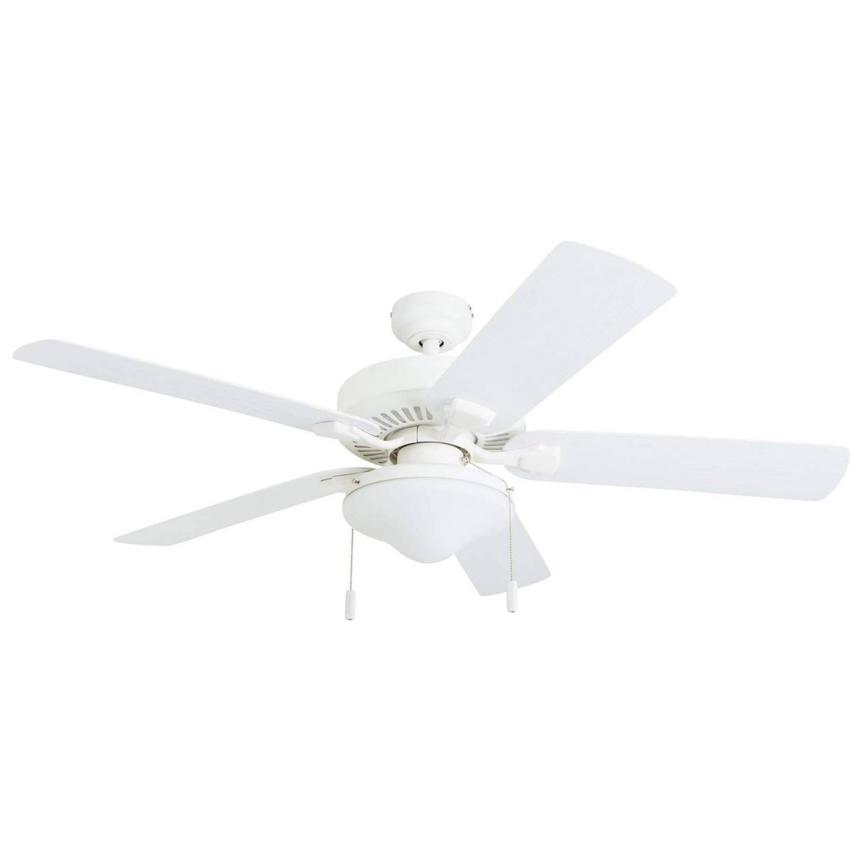 Honeywell Ceiling Fans Belmar 52 Inch Ceiling Fan Without Light, Outdoor Ceiling Fan with Pull Chain, Tri-Mount Traditional 5 Blade Design, ETL Wet Rated, White (50198-01) Honeywell Ceiling Fans