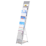 PATIKIL Detachable Magazine Display Racks Floor Standing 10 Layers Brochure Stand Catalog Literature Holder for Hotel, Exhibition, Office PATIKIL
