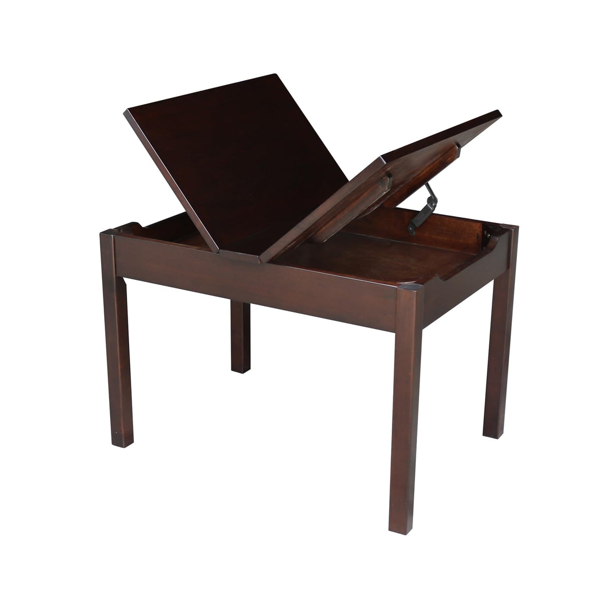 International Concepts Juvenile Table with Lift Up Top for Storage, Java Finish IC International Concepts