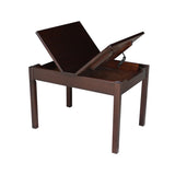 International Concepts Juvenile Table with Lift Up Top for Storage, Java Finish IC International Concepts