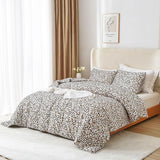mixinni Black Brown Leopard Print Comforter Set Twin XL Size Women Ultra Soft Wildlife Animal Cheetah Print Comforter Men Abstract Bedding Set with 2 Pillowcases for All Seasons-Twin XL Size mixinni