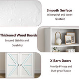 White Industrial Bookcase with Doors - 71.4in Tall Farmhouse Wooden Bookshelves by IDEALHOUSE IDEALHOUSE