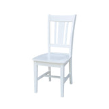 International Concepts Set of Two San Remo Splatback Dining Chairs, White IC International Concepts