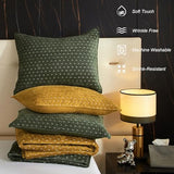 Velvet Quilt King Size, Oversized Bedspread Quilted Bedding Set, Luxurious Soft Coverlet Set Lightweight Velvet Comforter for All Season with 2 Pillow Shams, 96x106" Army Green Striped Quilt Set Powdion