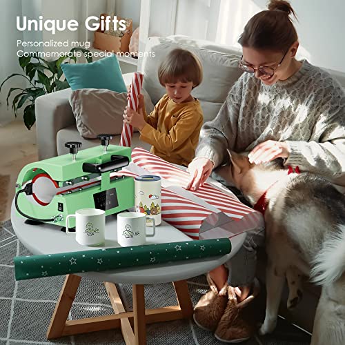 SLIMSTY Tumbler Heat Press Machine,110V Auto Timer Cup Mug Heat Press Machine for 11-30oz Sublimation Straight Tumbler Bottles,Ceramic Mugs,Glass Cans Heat Transfer Print with Temp&Timer Setting SLIMSTY