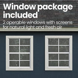 Handy Home Products Scarsdale 12x16 Do-it-Yourself Wooden Storage Shed Tan Handy Home Products