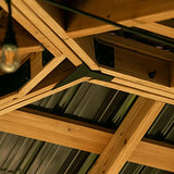 Backyard Discovery Barrington 16 ft. x 12 ft. Hip Roof Cedar Wood Gazebo Pavilion, Shade, Rain, Hard Top Steel Metal Roof, All Weather Protected, Wind Resistant up to 100 mph, Holds up to 7800 lbs Backyard Discovery