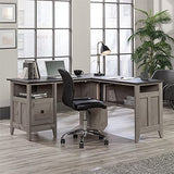 Sauder August Hill L-Shaped Home Office Desk, L: 59.06" x W: 58.74" x H: 29.25", Mystic Oak finish Sauder