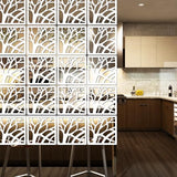 Lchen Hanging Room Divider Panel, 10 Pieces Wall Divider Room Partition Wood-Plastic Thick Panel Screen Home Office Decoration(XS-S-10Panels) Lchen