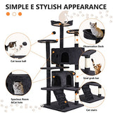BestPet 54in Cat Tree Tower for Indoor Cats,Multi-Level Furniture Activity Center with Scratching Posts Stand House Condo Funny Toys Kittens Pet Play House,Dark Gray BestPet