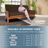 Foamma Memory Foam Futon Mattress, Double-Sided Foldout Couch Futon Mattress, 6" x 60" x 80" Queen Size (Brown), Corduroy Fabric - Heavy Duty Sofa Bed, Thick Corded Cushion (Frame NOT Included) Foamma