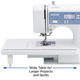 Brother Sewing and Quilting Machine, Computerized, 165 Built-in Stitches, LCD Display, Wide Table, 8 Included Presser Feet, White, 20x12x17 Brother