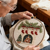 Ramonbell 15pcs Christmas Cross Stitch Kits, Christmas Needlepoint Kits, DIY Embroidery Starter Kit for Adults and Beginners, Birthday Gift for Handicraft Enthusiasts