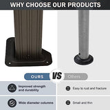 ABCCANOPY Grill Hardtop Gazebo 6x8 - Outdoor Metal Hard Top Gazebo, Permanent Galvanized Steel BBQ Gazebo Aluminum Framed Pavilion with Shelves for Patio Backyard Lawn Garden (Single Roof, Dark Brown) ABCCANOPY